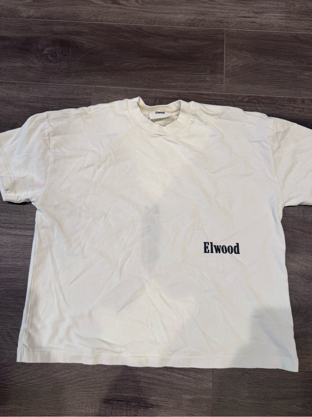 Elwood, XS, 100% organic cotton, graphic T-shirt, off-white